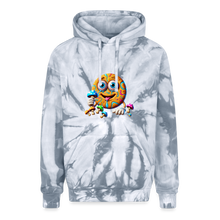 Load image into Gallery viewer, Biscuit's Trippy Tie Dye Hoodie - spider silver
